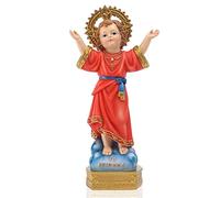 QIANLING 8" H Divino Nino Statue, Resin Full-Color Religion Gift with Open Arms Divine Child Jesus Figurines, Suitable for Indoor Filling for Religious Decoration Or Religious Culture Enthusiasts
