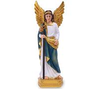 QIANLING 9" Archangel Raphael Statue - St. Raphael the Archangel Catholic Angel Figurine, Arcangel Rafael Statue for Home Altar, Christian Religious Decor and Healing Guardian Angel Sculpture