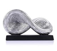 QIANLING Abstract Art Sculpture, Infinity Loop Symbol Sculpture, Abstract Decorative Statue, Sliver Knot for Home Accents Decor, Decorativas Modernas for Coffee Table, Entryway, Living Room, Office