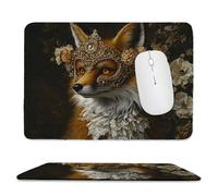 QIANLUOO Mouse Mat, Gaming Mouse Pad, with Stitched Edges Mousepad 290x240x3mm, Waterproof Desk Mat with Non-Slip Rubber Base, Keyboard Mats, Desk Accessories for Computers, Laptop, PC, Fox v-301