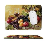QIANLUOO Mouse Mat, Gaming Mouse Pad, with Stitched Edges Mousepad 290x240x3mm, Waterproof Desk Mat with Non-Slip Rubber Base, Keyboard Mats, Desk Accessories for Computers, Laptop, PC, Fruit v-782