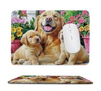 QIANLUOO Mouse Mat, Gaming Mouse Pad, with Stitched Edges Mousepad 360x300x3mm, Waterproof Desk Mat with Non-Slip Rubber Base, Keyboard Mats, Desk Accessories for Computers, Laptop, PC, Pet Dog v-101