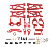 Qianly 1/10 Scale Desert Crawler Parts Set Construction RC Car Metal Upgrade Kit Easy Installation RC Car Damping System Part, Red