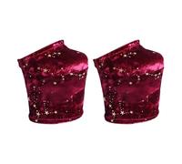 Qianly 1 Pair Pole Dance Shoe Protectors Footwear Socks Stylish Star Pattern Wear Resistant Exotic Shoe Covers High Heel Protector, Red XL