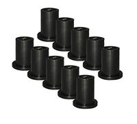 Qianly 10 Pieces Universal Rubber Windshield Nuts Brass Metric Sleeves Fairing Accessories Solid Fastening Replacement Suitable for Scooters, 10x M4