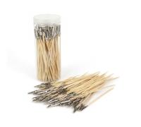 Qianly 100 Pieces Spring Clip with Bamboo Handle Firm Model Painting Clip Tool for Craftspeople, Hobbyists, Air-Assisted Painting, Craft Projects