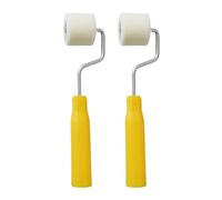 Qianly 2 Pieces Mini Paint Rollers Tiny Roller for Painting 4/5 inch High Density Wool Covers for House Decoration Painting Supplies Interior