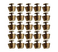 Qianly 25x Round Flat Nailhead Alloy Nailhead Rivets Purse Handbag Feet Mini Bucket Shape Flat Head Studs Rivet for Garments, Copper