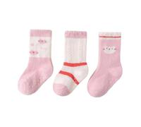 Qianly 3 Pairs Socks Kids Socks Non Slip Thick Cute Footwear Keep Warm Floor Socks for Toddlers Bedroom Home Living Room, Kitten