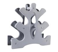 Qianly 3 Tier Dumbbell Rack Stand, Holds 6 Dumbbells Multipurpose Leaf Design