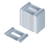 Qianly 30 Pieces Cable Tray Fixing Clamp with Slot Galvanized Basket Wire Mesh Cable Tray Clamp Slotted Hardware for Electricians, Utility Areas, Workshops