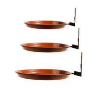 Qianly 3x Squirrel Feeders Bird Bath Bowls Corn COB Holder Wall Mounted Foldable Brackets Bird Feeder Trays for Park Lover Lawn
