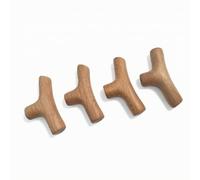 Qianly 4 Pieces Farmhouse Horizontal Pull, Beech Wood Tree Branch Style Handle, Set of 4