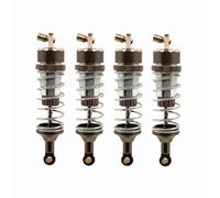 Qianly 4 Pieces Shock Absorber 1/7 Proportion Shock Absorber with Coil Spring Anodized Lift Spacer for Trail Driving, Champagne Gold, 1 7