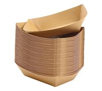 Qianly 50 Pieces Pet Bowls Kraft Paper Pet Food Bowl for Hamster
