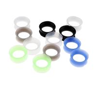 Qianly 6 Pairs Flexible Silicone Ear Plugs Tunnels Gauges Expander, 16mm