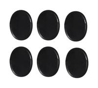 Qianly 6 Pieces Hot Stones Massage Set Massage Stones Hot Stone Massage Kit Jade Stone Massage Tool Retains Heat Comforts Mind Suitable for Home Spa Beauty R, 4 x 3cm