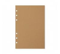Qianly 80 Sheets Binder Refill Paper Refillable Notebook Filler Sheets Smooth Writing Experience Lined Filler Paper for Journalers, Students, A5, Kraft Paper
