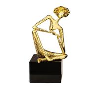 Qianly Abstract Character Statue Creative Figure Sculpture Tabletop Ornament for Bedroom, Reading Lady