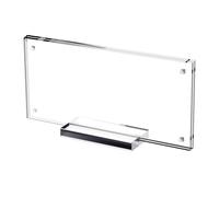 Qianly Acrylic Dollar Bill Frame Holder with Base Clear Paper Money Display Frame Dollar Bill Case Photo Display Frame for Bill Collectors Collection Currency, Tickets, Banknotes, and Stamps