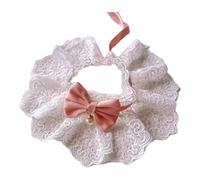Qianly Adjustable Pet Cats Collar Kitten Lace Collar Puppy Bib for Birthday Theme Party