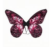 Qianly Adult Prop Butterfly Costume Accessory Wing Prop Halloween Style Satin Cloth With Elastic Straps Lightweight Fit suitable for stage acts themed photos holiday dressing, Array, Pink