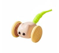 Qianly Automatic Cat Toy Car Strong Power Automatic Pursuit Ball USB Charging Interactive Furry Friend Ball, Rose Pink