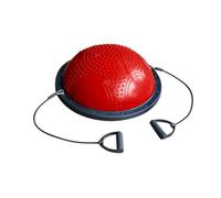 Qianly Balance with Resistance Bands Heavy-Duty Half Portable Half Exercise Ball for Body Alignment Discipline Practice, Red, Red, 59.8cm
