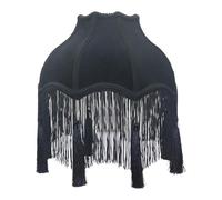Qianly Bell Shaped Lampshade Velvet Lamp Shade with Fringe European Victorian Light Shade Lighting Accessories for Table Lamps Pendant Lamps Living Room Bedroom Home Décor