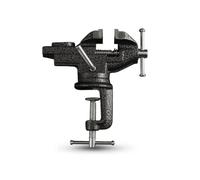 Qianly Bench Vise with Swivel Base Industrial Bench Vise Multi-Angle Table Clamp for Mechanics, Workshop, Black, 80mm