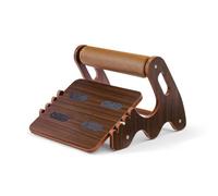 Qianly Beneath Desk Footrest with Roller Comfortable Wooden Footrest Leg Rest for Students