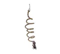 Qianly Bird Spiral Rope Perch Climbing Rope Parrot Spiral Perch Cotton for Budgerigars Parakeets, colorful