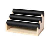 Qianly Bracelet Display Stand Organizer 3 Tiers Removable Freestanding Bracelet Display Rack Bangle Holder for Countertop Home Use, Black