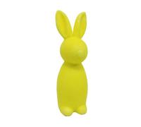 Qianly Bunny Sculpture Easter Decoration Flocked Foam Figure with Realistic Design And Decorative Flocking for Table Decoration Living Room Entrance, yellow