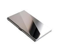 Qianly Business Card Holder, Stainless Steel, Professional Birthday Gift Men Women, Portable, Compact Purse Name Cards Holder, Style C