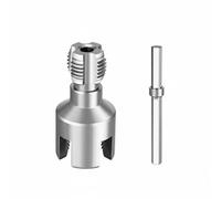 Qianly Carbon Steel Threader Tool Set Threading Cutter Driver Accessory with Double Function Internal External Design for On PPR PVC MPP Lines Suitable for, 4分, Int Ext Carbon Steel