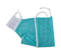 Qianly Cat Grooming Bathing Bag Multifunctional Adjustable Breathable Mesh for Pet Wash, Green White