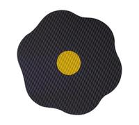 Qianly Cat Scratching Mat Flower Scratching Pad Wall Floor Mounted Doors Scratcher Pad Cat Toy, Black