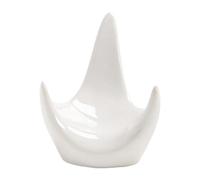 Qianly Ceramic Ocarina Stand Tabletop Musical Instrument Holder Non Slip Tripod Display Stand Multifunctional Ceramic Display Holder Accessories Made with We, White