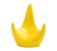 Qianly Ceramic Ocarina Stand Tabletop Musical Instrument Holder Non Slip Tripod Display Stand Multifunctional Ceramic Display Holder Accessories Made with We, Yellow