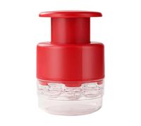 Qianly Cherry Pitter with Seven Holes, Cherry Pitter Olive Stoner, Multifunctional Fruit Pitting Tool, Made of PP, Ergonomic Push Handle, Fast, Red