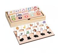 Qianly Children Learning Game Wooden Cognitive Pairing Box Matching Game Shape Sorter Color Board Number Cards Animal Cards For Hand Eye Coordination Suitable rooms kindergarten corners home play