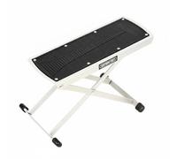 Qianly Classical Guitar Footrest Foldable Folding Foot Rest Portable Guitar Foot Stool for Guitarists, Artists, Practice Sittings, Production, Silver Black