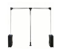 Qianly Closet Hanging Organizer Heavy-Duty Pull-Down Clothes Hanger with Damping Mechanism Stable Smooth Lowering Wardrobe Lift for Dressing Area, Style C