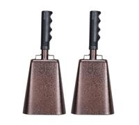 Qianly Cowbell with Handle Super Loud Hand-Held Cowbell Solid Cheering Cheerleaders, Maroon
