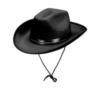 Qianly Cowboy Hat, Casual, for Travel, Theme Parties, Festivals, Black