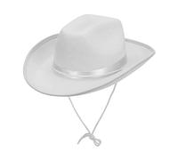 Qianly Cowboy Hat, Casual, for Travel, Theme Parties, Festivals, White