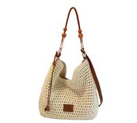 Qianly Crochet Beach Casual Knitting Handbag for Picnic, Shopping, Daily, Everyday Work