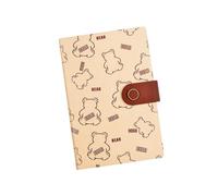 Qianly Cute Notebook Handbook Sturdy Portable Writing Supplies Compact Multi Functional B6 Notepad for Kids Children Adults Home, red Brown