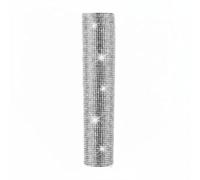 Qianly Diamond Mic Sleeve Guarding Rhinestone s Cover Easy to Use Stage Accessory for Singers, Hosts, Bar, Sing-Along, Silver